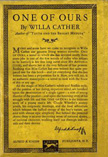 Willa Cather  One of Ours