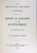 James Hopwood Jeans Report on radiation and the quantum-theory 